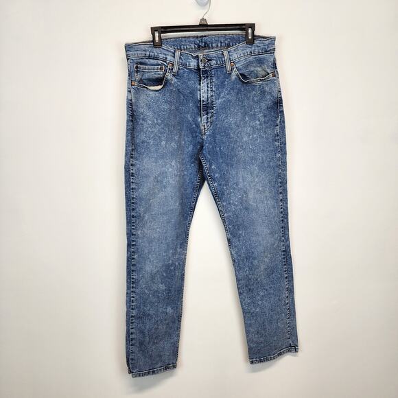 Levi's 511 Acid Wash Jeans Size 36x32 Tapered Stretch Gender Neutral Andro Punk - Picture 1 of 10